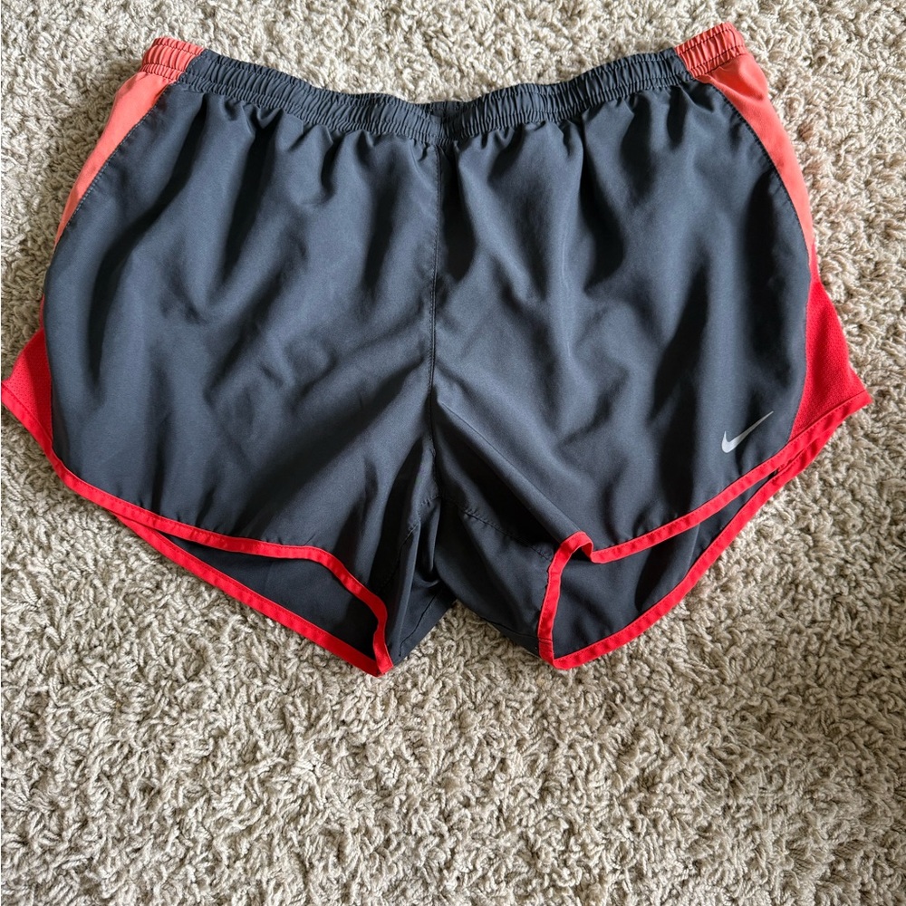 Nike Women's Athletic Shorts in Gray and Red